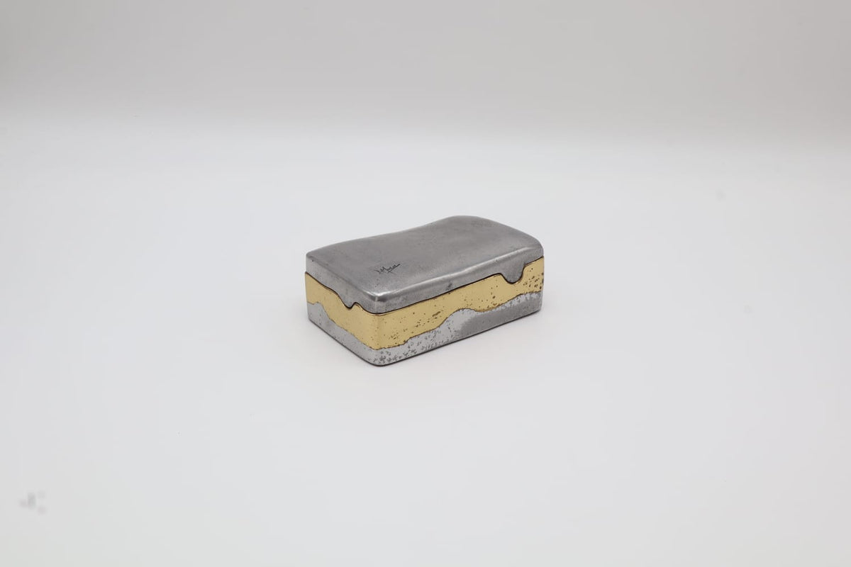 David Marshall Brutalist Aluminium & Brass Box – Spain, c. 1970