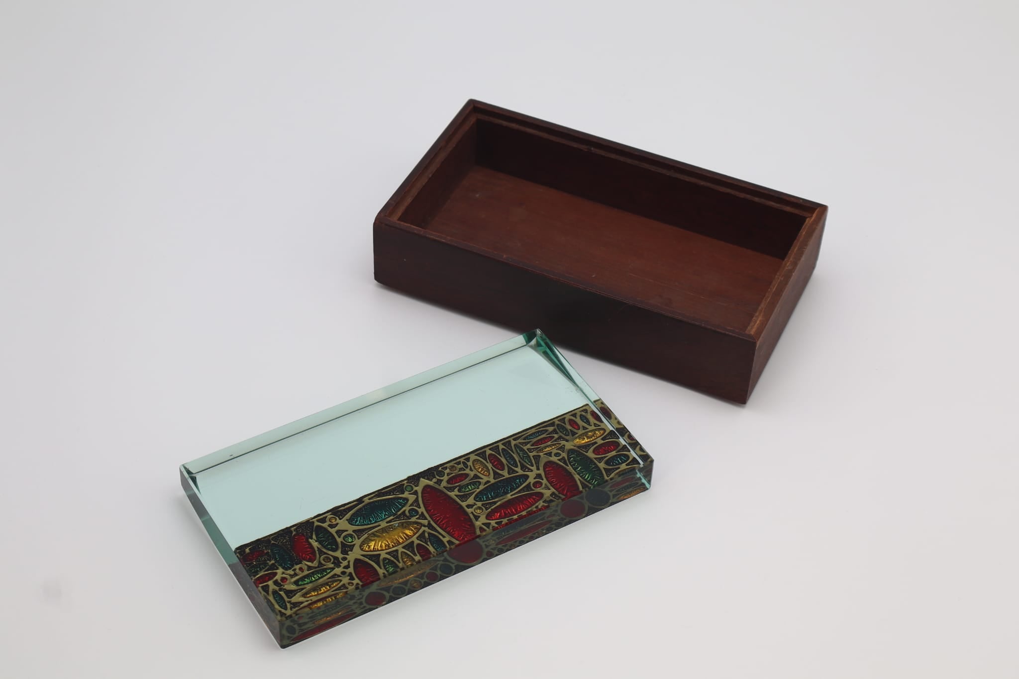 Erwin Burger 'Burger art glass' Box – Italië, ca. 1950