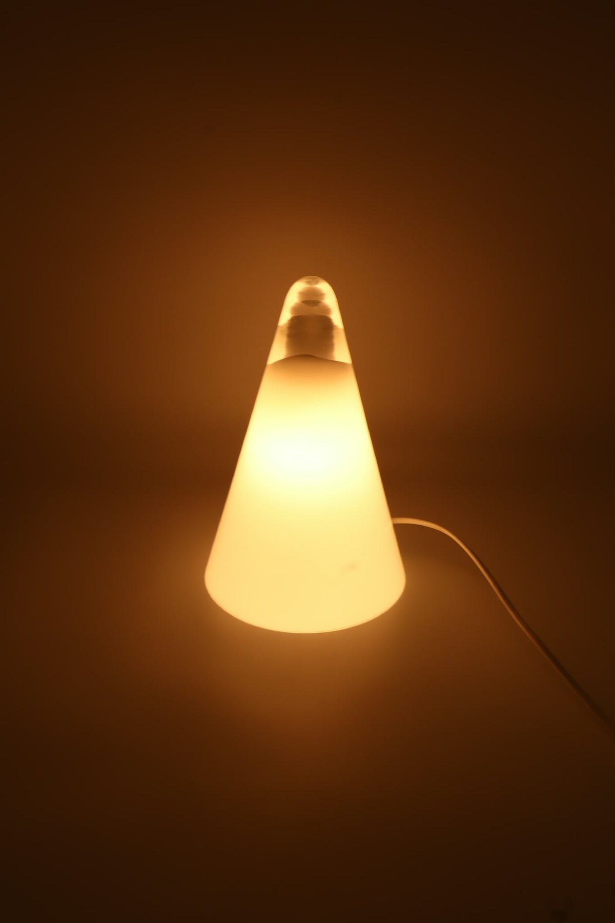 Vintage SCE 'TeePee' Opaline Glass Table Lamp – France, 1980s