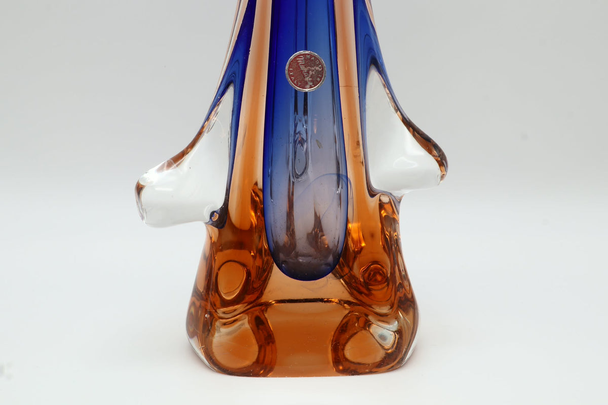 Mid-Century Murano Style Sommerso Glass Vase – Italy, 1960s