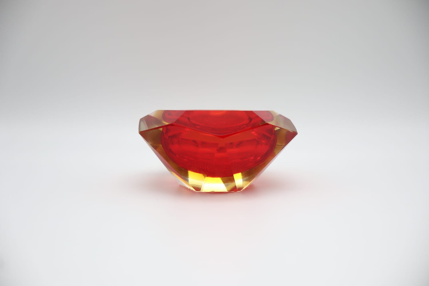 Mid-Century Murano Sommerso Glass Vide-Poche by Flavio Poli for Seguso, 1960s