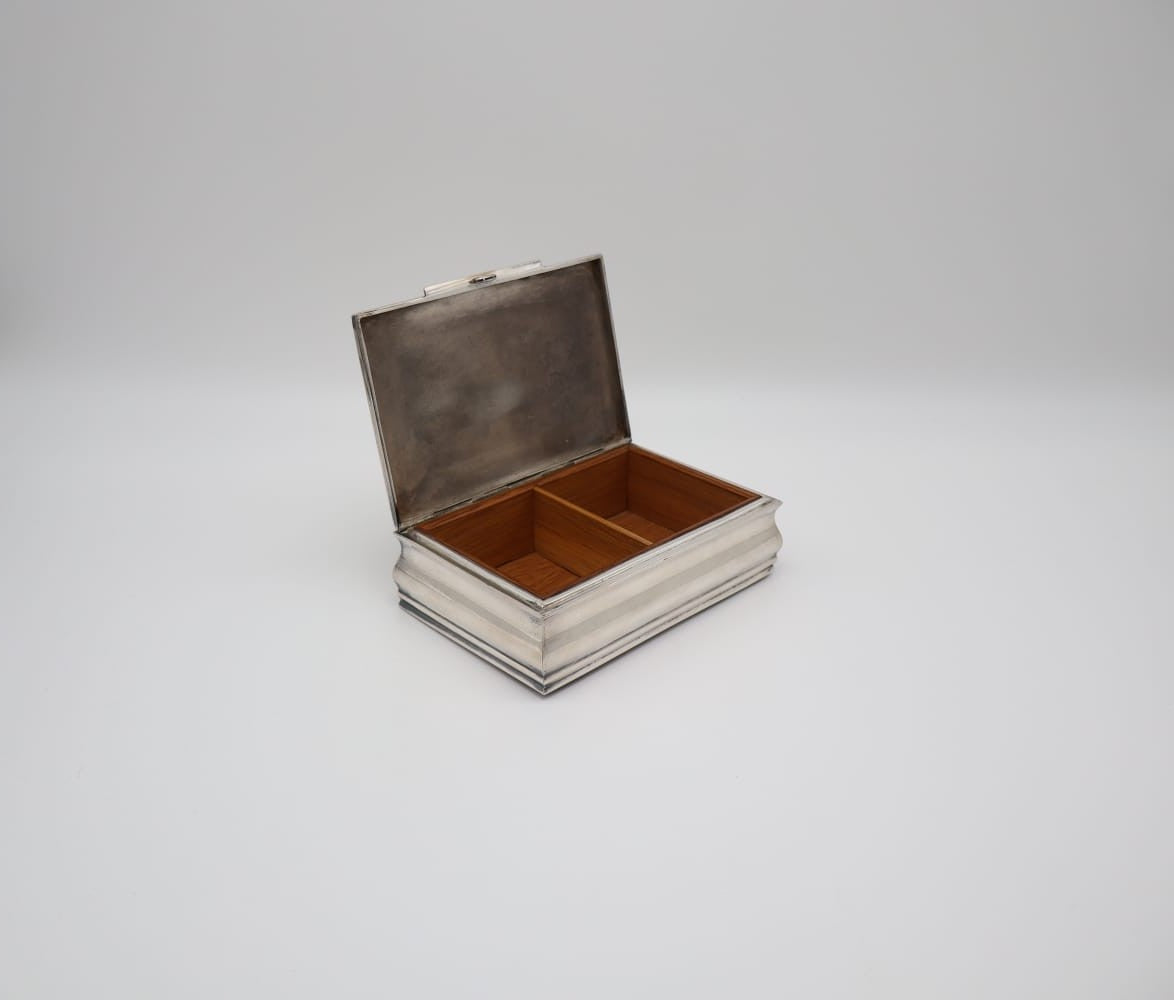 Guilloché Silver-Plated Collectible Box – Circa 1920–1950