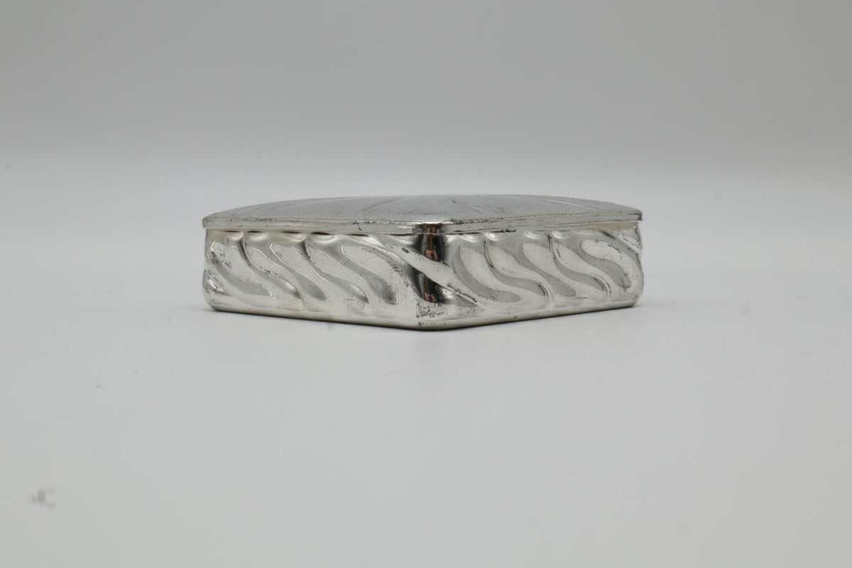 Art Deco Silver-Plated Cigarette Box with Cedarwood Lining – Germany, c. 1920-1930