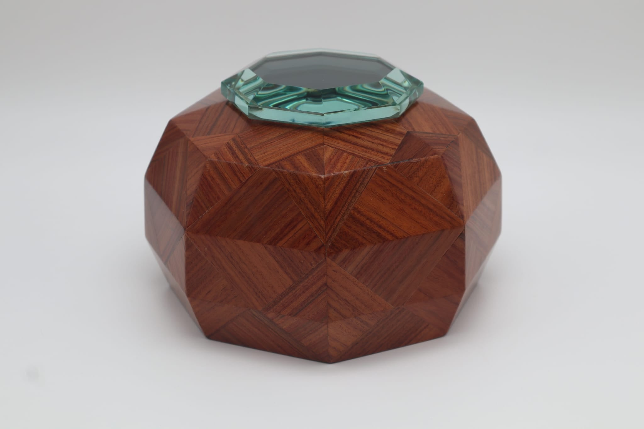 Rare Polyhedral Trinket Box by Pietro Chiesa for Fontana Arte, ca. 1940s