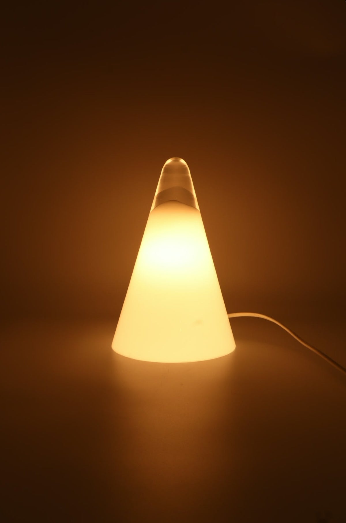 Vintage SCE 'TeePee' Opaline Glass Table Lamp – France, 1980s