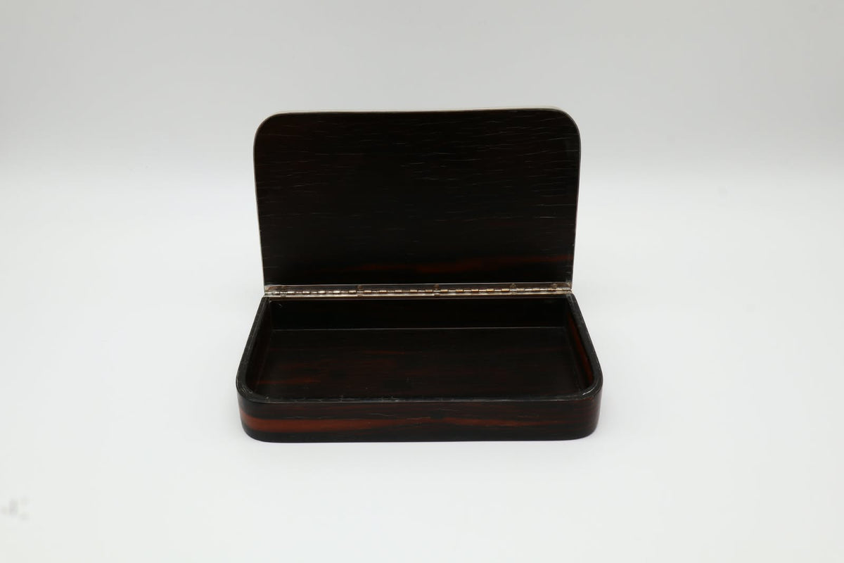 Rare Art Deco Bauhaus Box in Rosewood and Sterling Silver – France, c. 1930