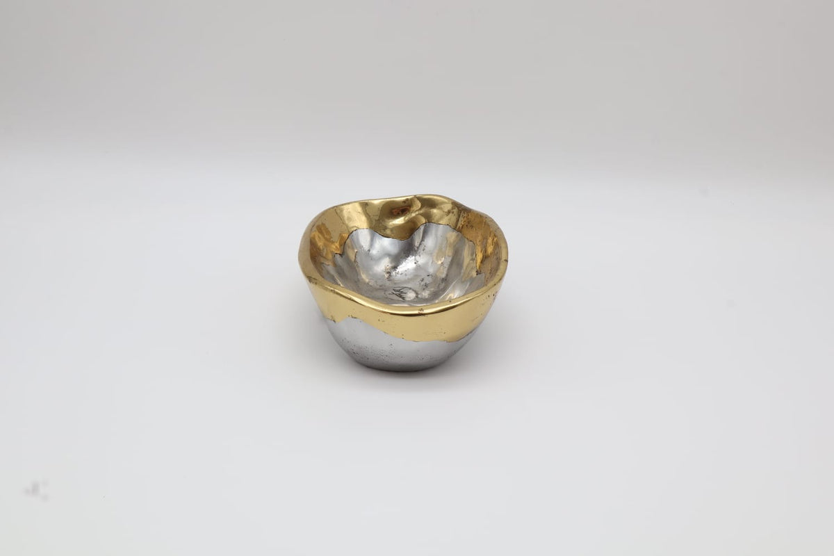 Brutalist Aluminum & Brass Vide-Poche by David Marshall (Spain, 1970s/1980s) – photo 3 of 6