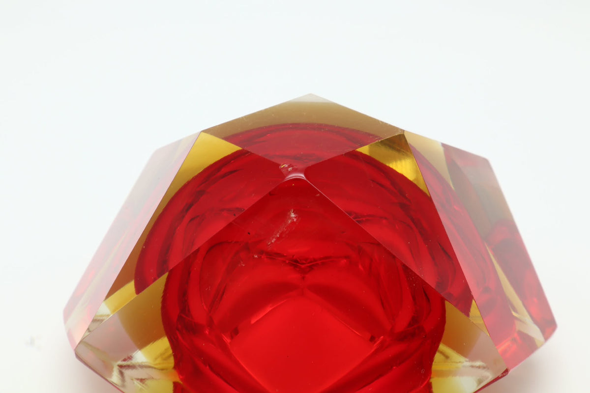 Flavio Poli for Seguso – ‘Sommerso’ Geode Bowl – Italy, 1960s