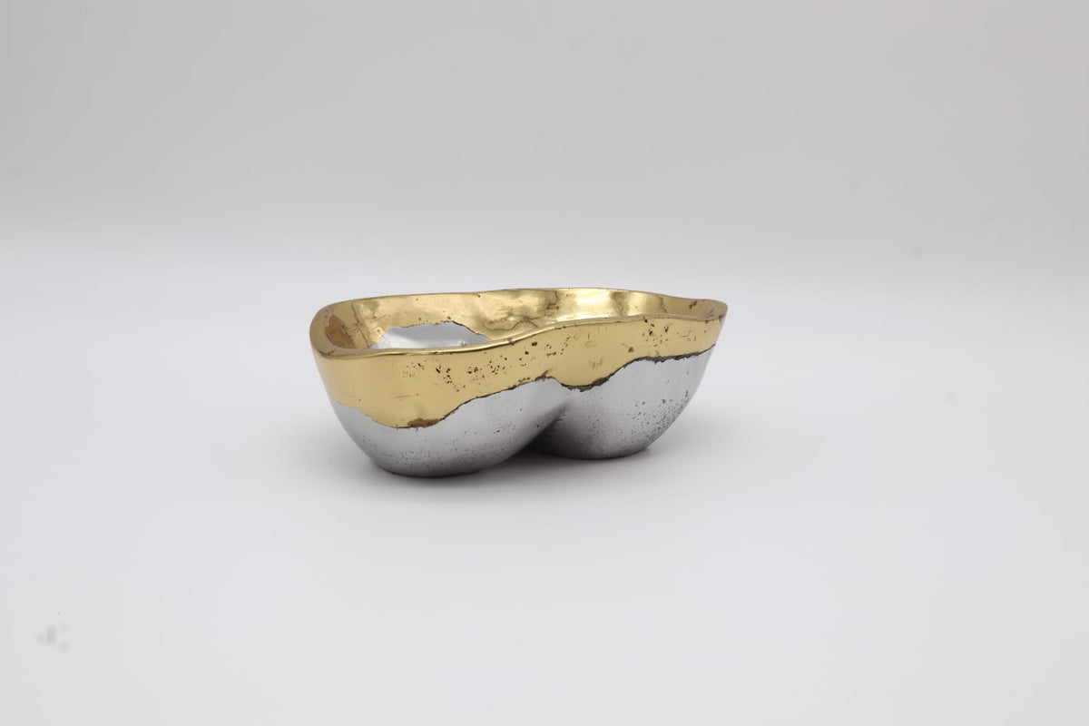 Brutalist Aluminum & Brass Vide-Poche by David Marshall (Spain, 1970s/1980s) – photo 2 of 6