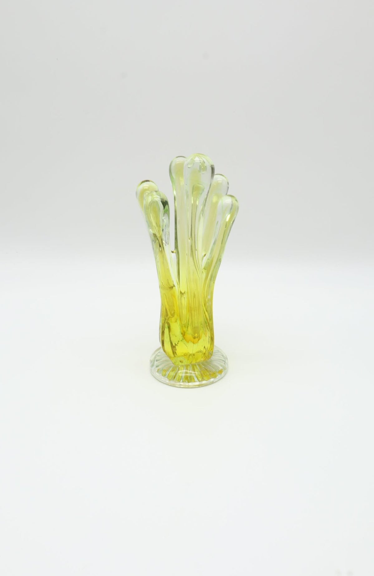 Mid-Century Murano Uranium Glass 'Finger' Vase – Italy, 1940s-1950s