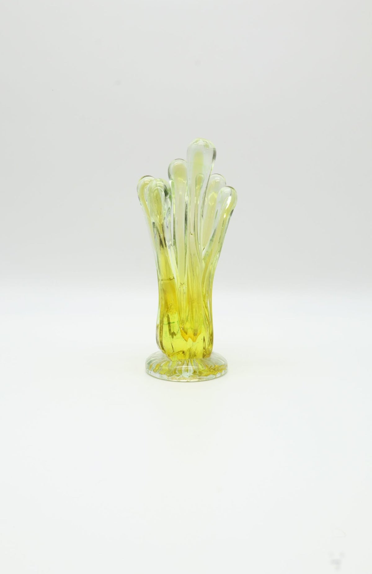 Mid-Century Murano Uranium Glass 'Finger' Vase – Italy, 1940s-1950s