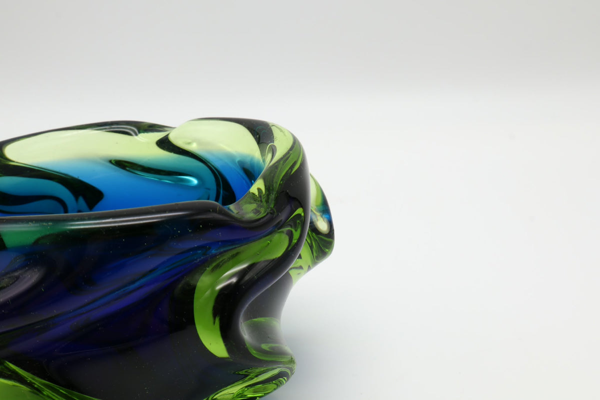 Mid-Century Murano Sculptural Glass Bowl – Italy, 1960s