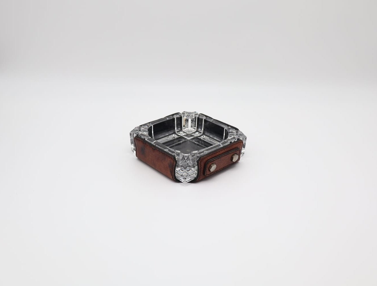 Mid-Century Cast Glass Ashtray – 1950s Vintage Design (SOLD)