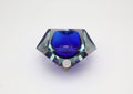 Mid-Century Faceted Murano Sommerso Glass Bowl by Flavio Poli for Seguso, 1960s