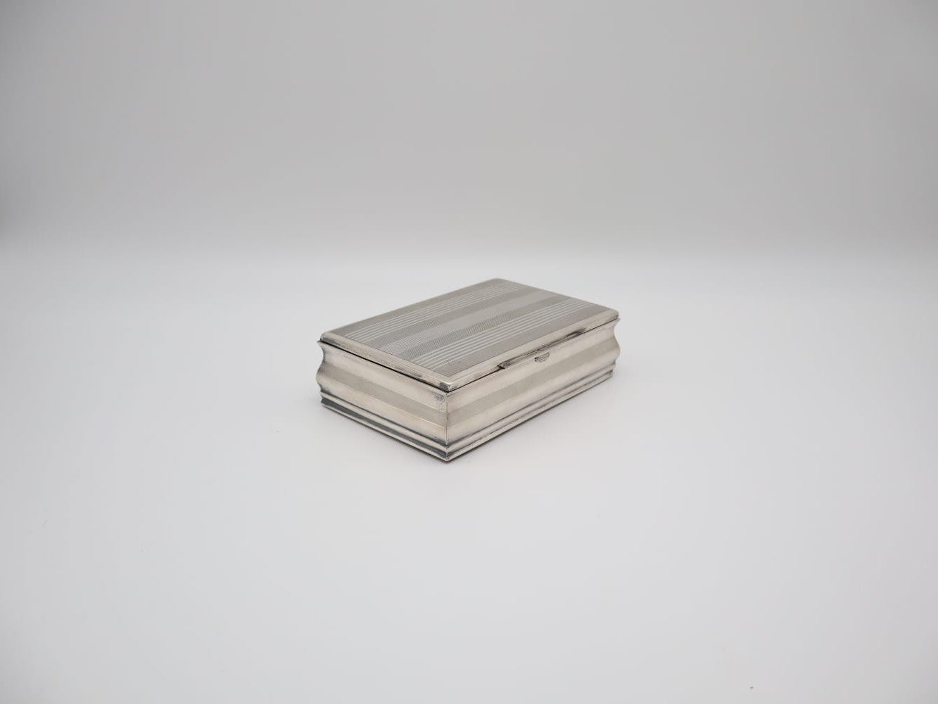 Guilloché Silver-Plated Collectible Box – Circa 1920–1950