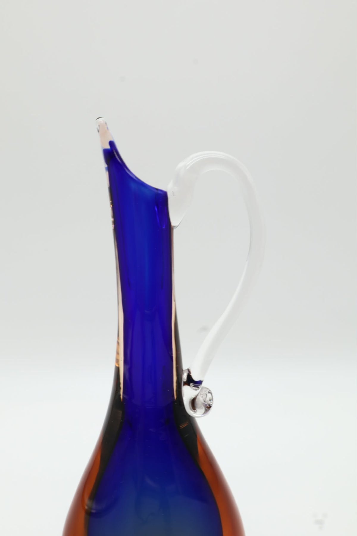 Murano Sommerso Glass Pitcher Vase – Italy, 1960s