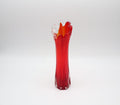 Mid-Century Hand-Blown Art Glass 'Swung' Vase in Vibrant Red – 1960s/1970s