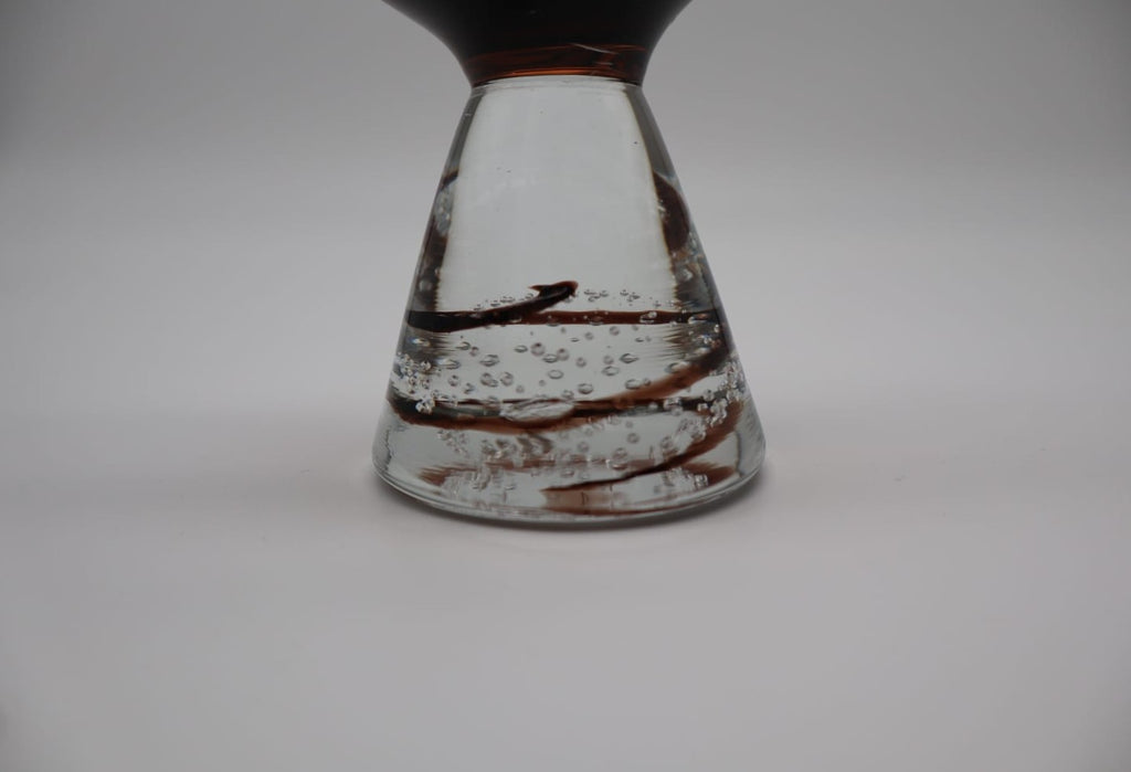 Curated Mid-Century Organic Hand-Blown Glass Sculptural Coupe – 1960s