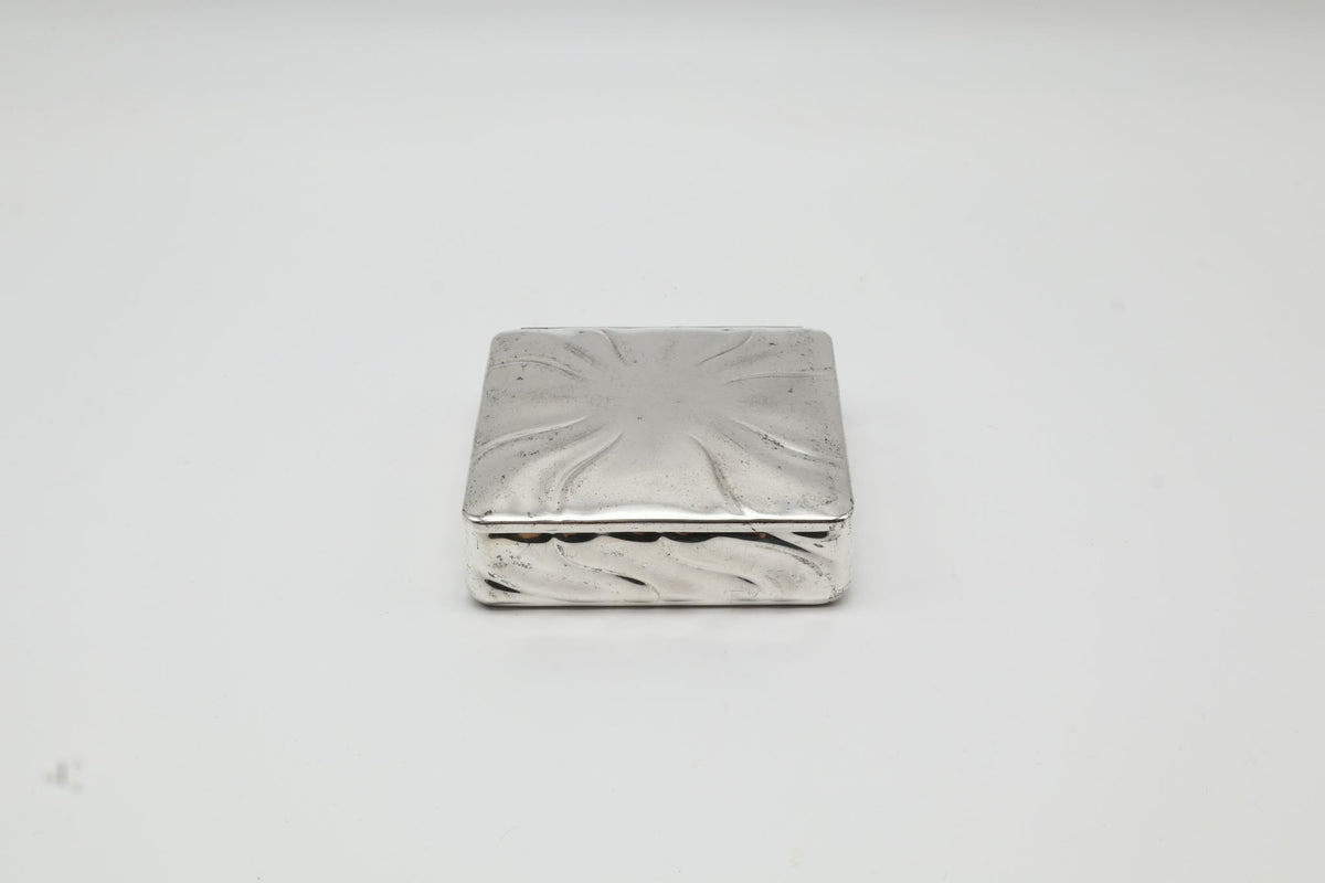 Art Deco Silver-Plated Cigarette Box with Cedarwood Lining – Germany, c. 1920-1930