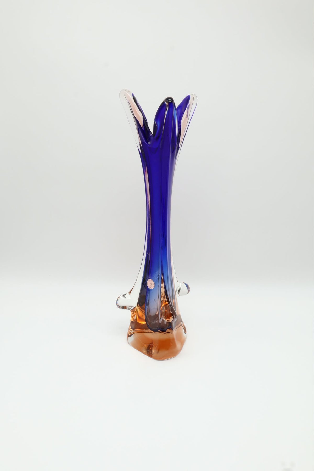 Mid-Century Murano Style Sommerso Glass Vase – Italy, 1960s