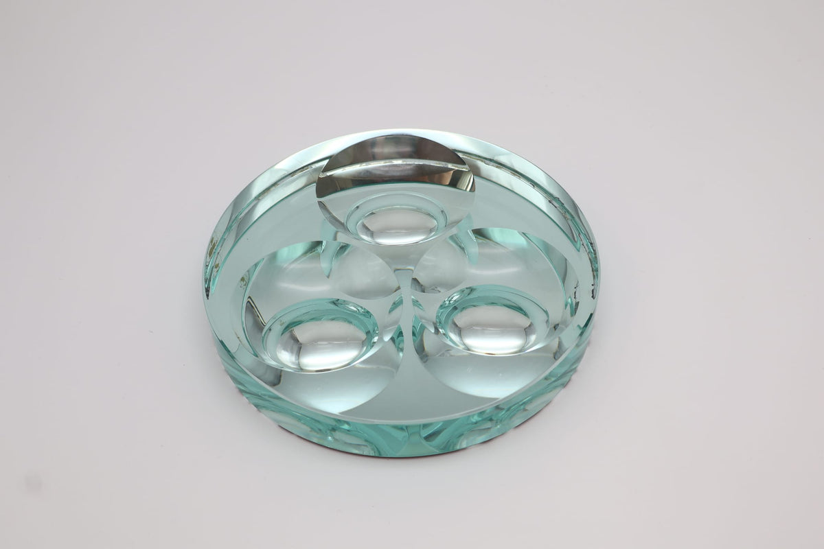 1950s Fontana Arte Mirrored Crystal Vide-Poche by Max Ingrand – Italy