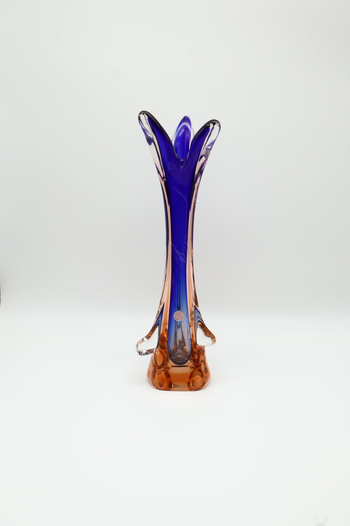 Mid-Century Murano Style Sommerso Glass Vase – Italy, 1960s