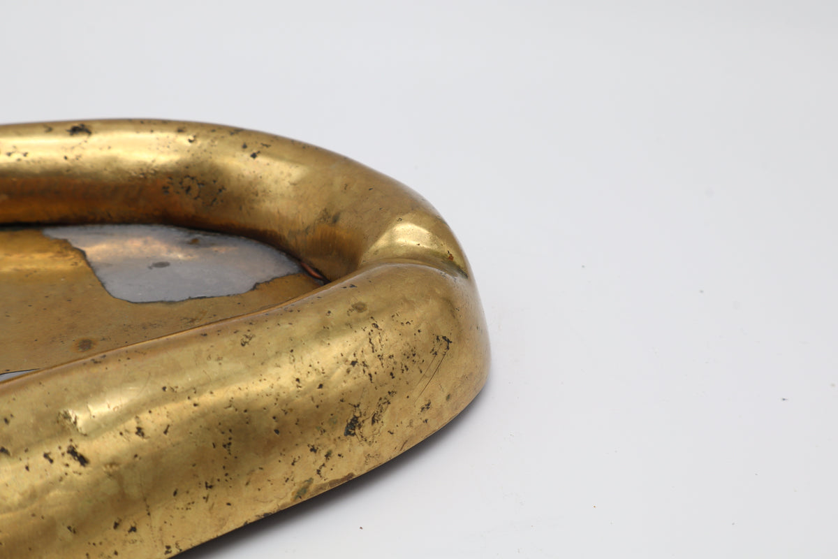 Brutalist Brass & Aluminum Ashtray by David Marshall — Spain, 1980s – photo 3 of 3