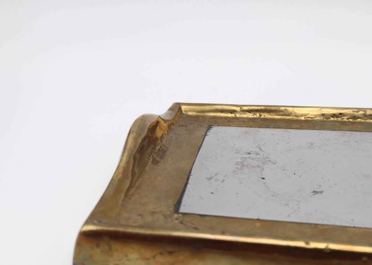 David Marshall Brutalist Brass & Aluminum Catchall Tray – Spain, 1980s – photo 5 of 6