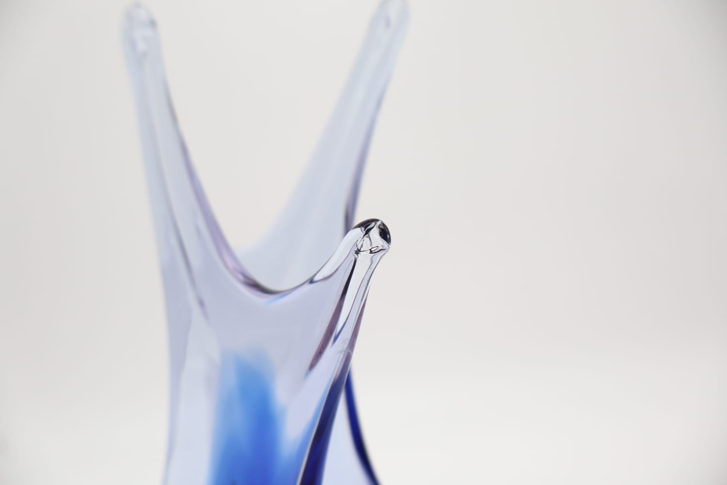 Mid-Century Hand-Blown Sculptural Glass 'Petal' Vase by Jan Beránek for Škrdlovice – 1960s