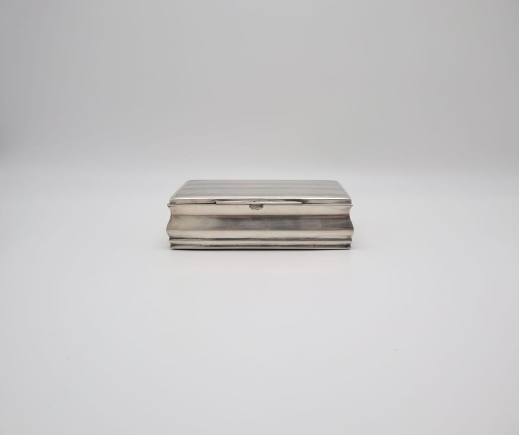 Guilloché Silver-Plated Collectible Box – Circa 1920–1950