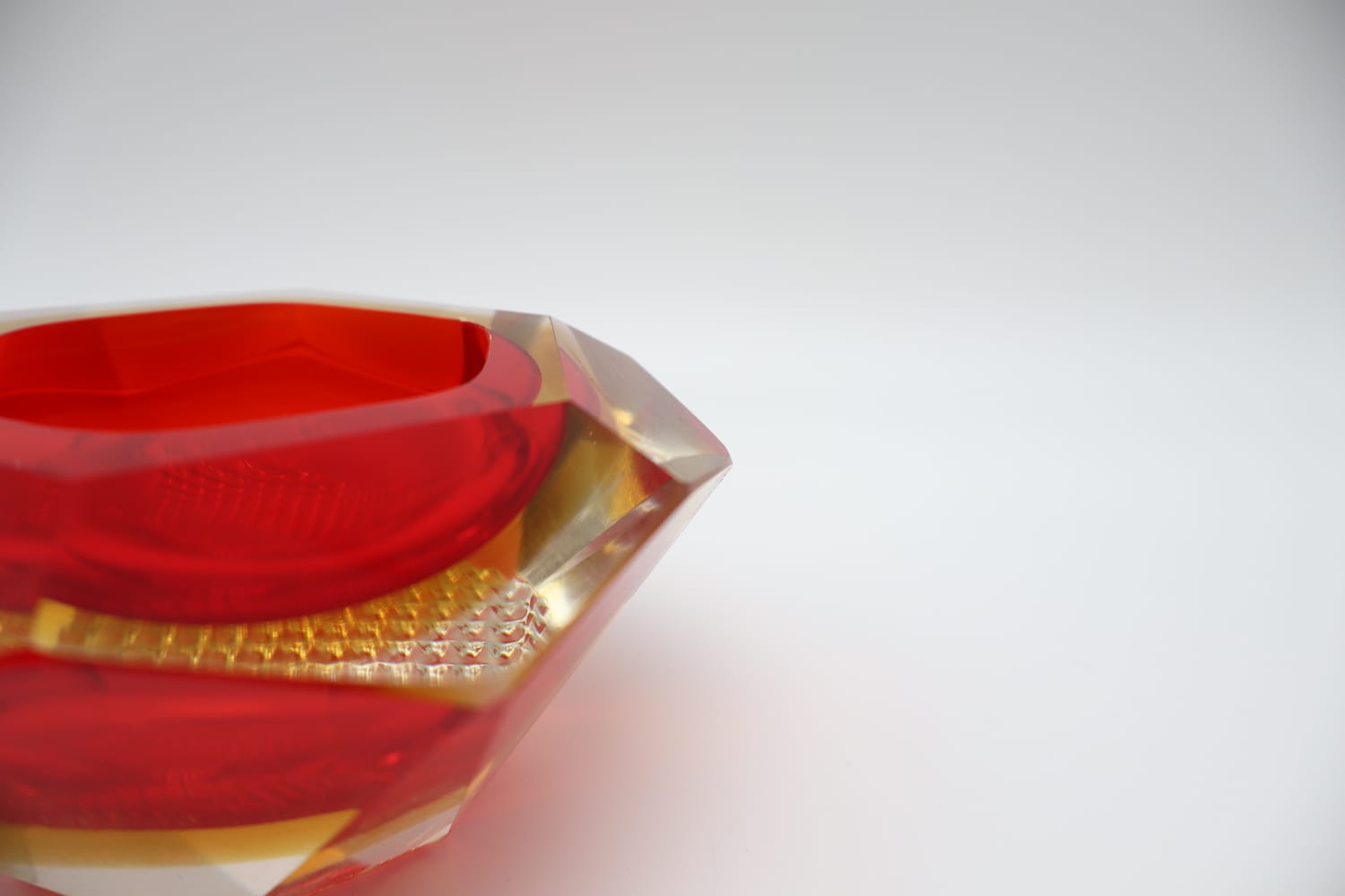 Mid-Century Murano Sommerso Glass Vide-Poche by Flavio Poli for Seguso, 1960s