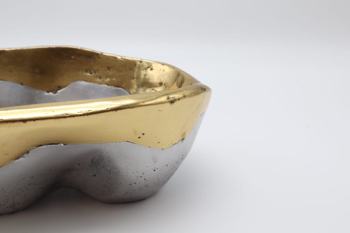 Brutalist Aluminum & Brass Vide-Poche by David Marshall (Spain, 1970s/1980s) – photo 4 of 6