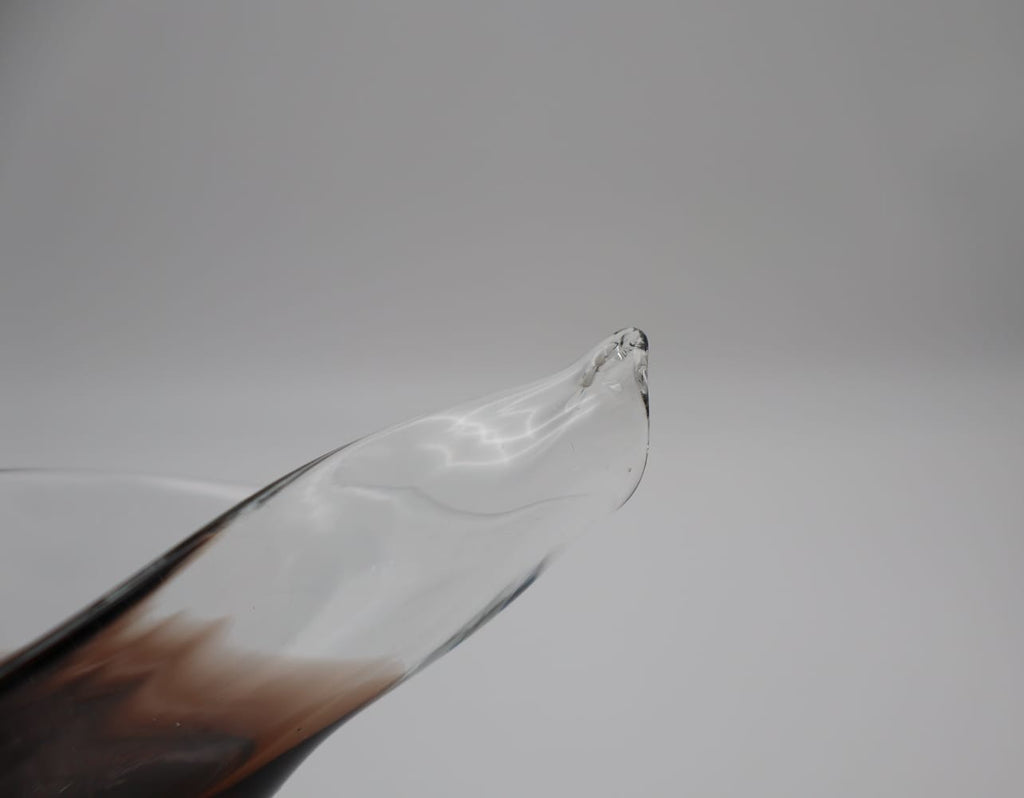 Curated Mid-Century Organic Hand-Blown Glass Sculptural Coupe – 1960s