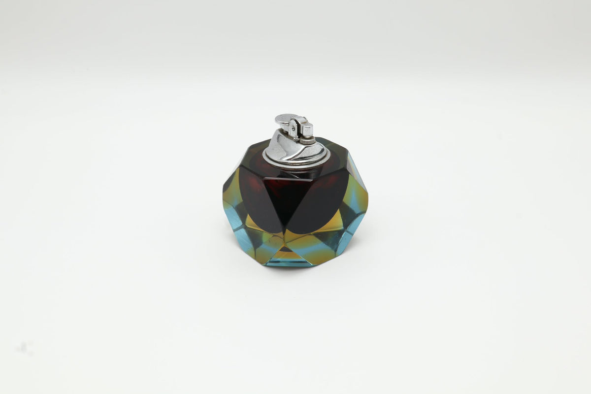 1960s Flavio Poli 'Sommerso' Glass Table Lighter for Seguso – Italy