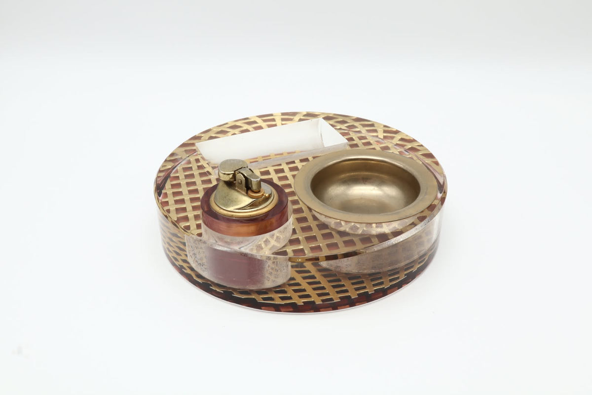Hollywood Regency Lucite Smoking Set – Italy, 1970s