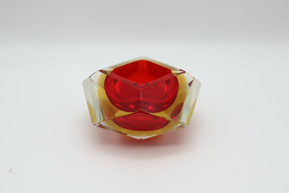 Flavio Poli for Seguso – ‘Sommerso’ Geode Bowl – Italy, 1960s