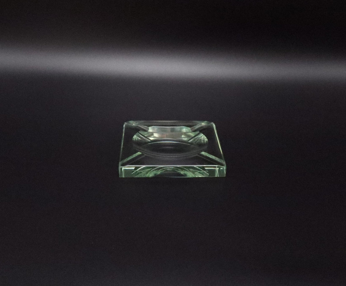 Fontana Arte Mid-Century Crystal 'Diamond' Ashtray – Italy, 1950s