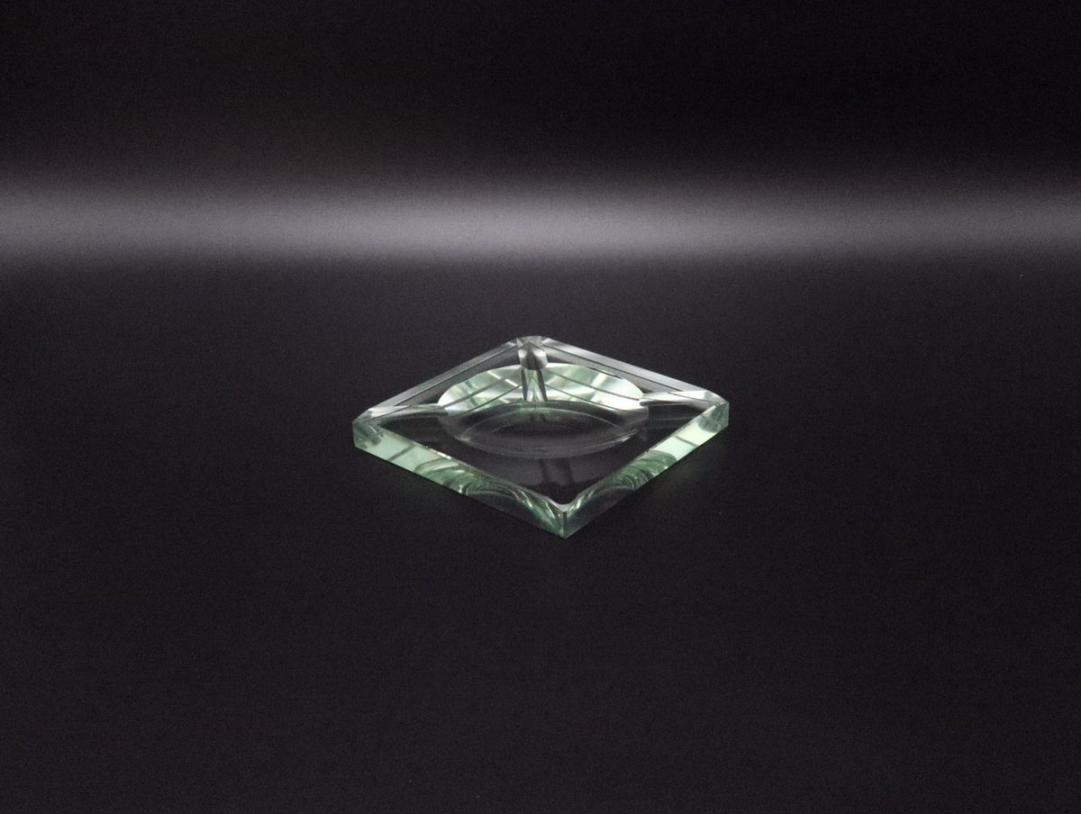 Fontana Arte Mid-Century Crystal 'Diamond' Ashtray – Italy, 1950s