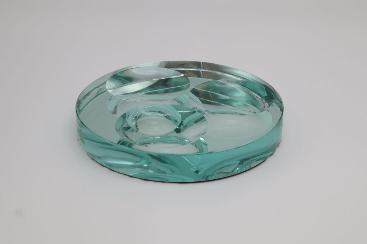 1950s Fontana Arte Mirrored Crystal Vide-Poche by Max Ingrand – Italy