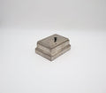 Art Deco Stepped Pewter Cigar Box with Bakelite Finial, 1930s