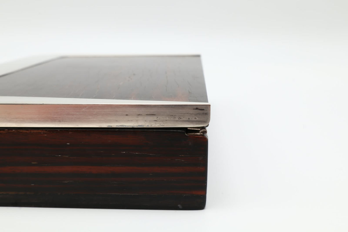 Rare Art Deco Bauhaus Box in Rosewood and Sterling Silver – France, c. 1930