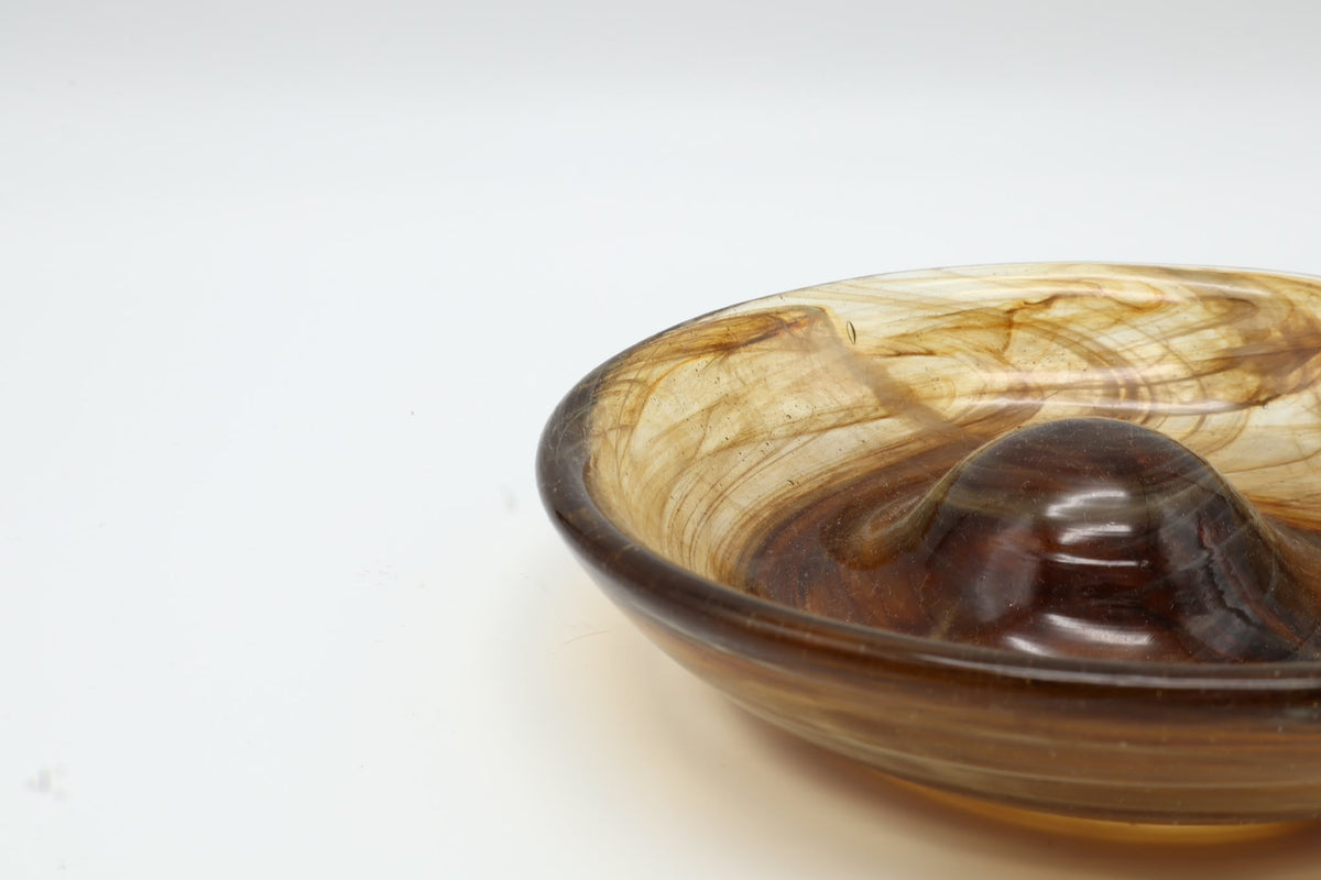 Vintage Model 868 Glass Bowl by Michael Bang for Holmegaard, Denmark (1975)