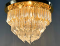 Murano Glass Poliedri Flush Mount Chandelier by Paolo Venini for Novaresi 1970s